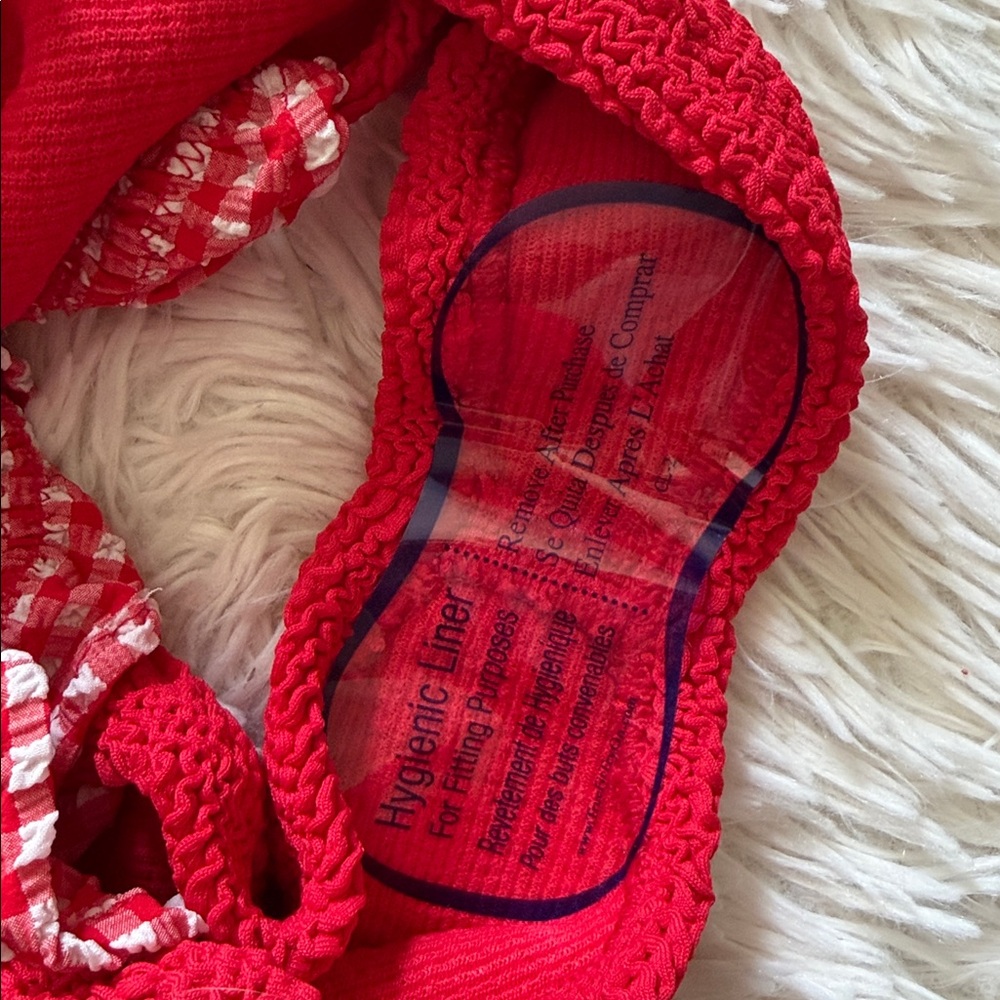 NWT Hunza G Peggy Red Bikini Set one size - Picture 8 of 9